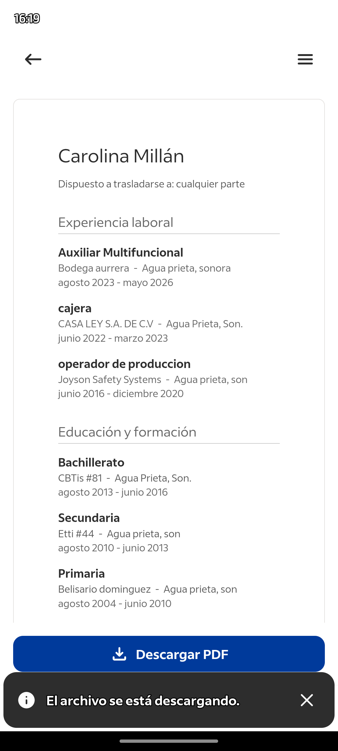 Servicio al cliente, cajera