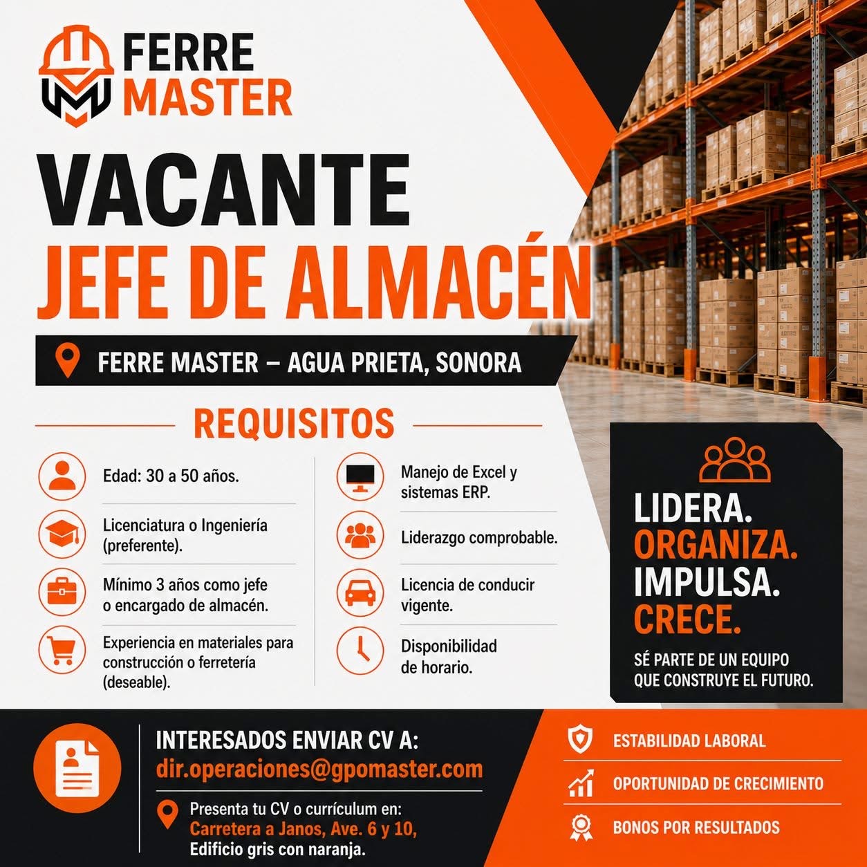 JEFE DE ALMACÉN