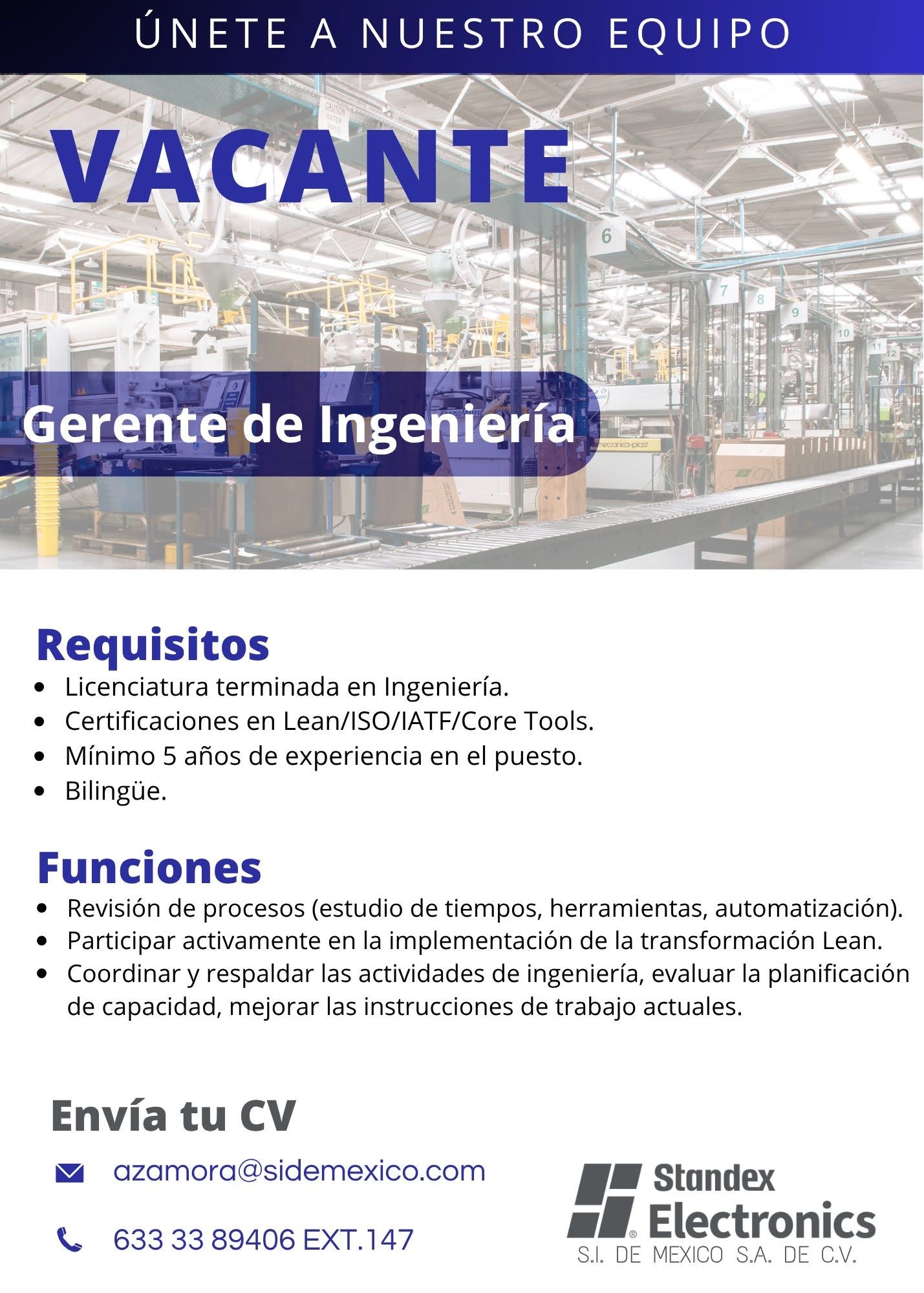 Gerente de Ingeniería