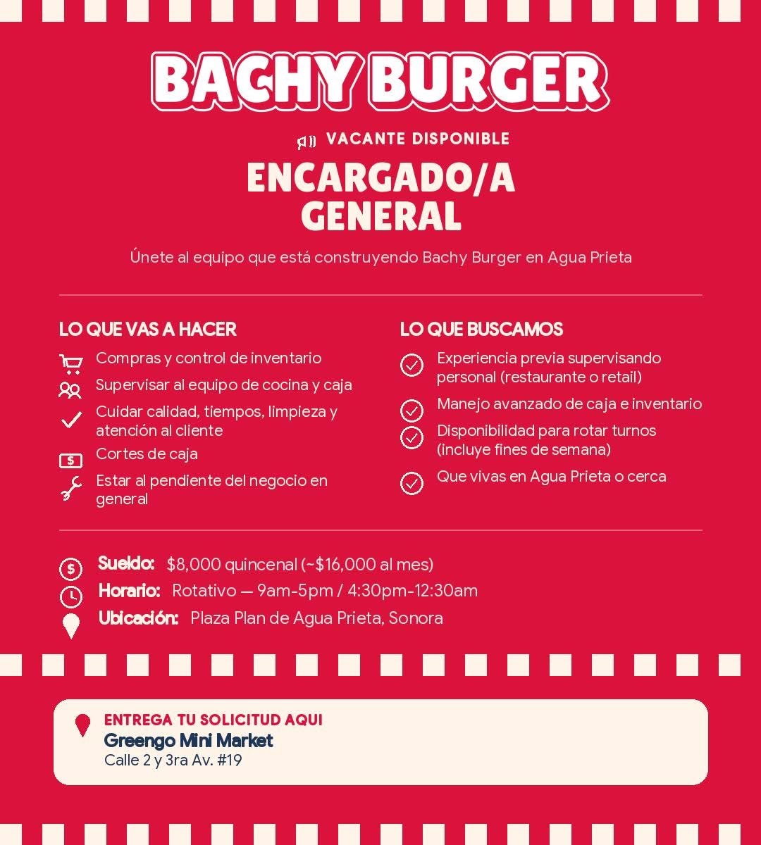 ENCARGADO/A GENERAL